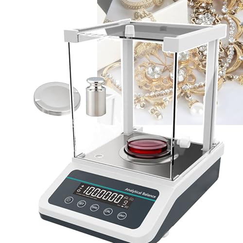 Balanza analítica de 100 g a 220 g, alta precisión de 0,0001 g (0,1 mg), interfaz RS-232, tiempo de estabilización: ≤3 segundos, calibración automática, datos imprimibles, for laboratorio, industria(2