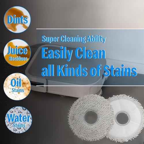 Image of finehepa Replacement Premium White Microfiber Mop Pad Replacement Set Compatible with N30 Pro X1 Omni /T20 Omni /T10 Omni /X2 Omni /T30S /N30 Pro Omni /N30 Omni Robot Vacuum(T20OMNI /N30OMNI MOP2)
