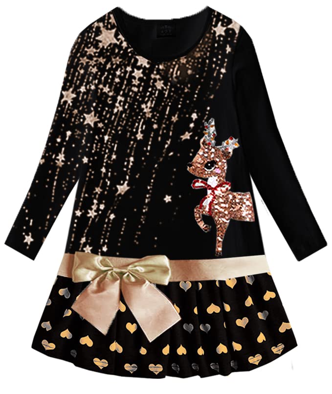 VIKITA Vestido Floral Manga Larga Algodón Niñas 2-8 años Lh3664 8T