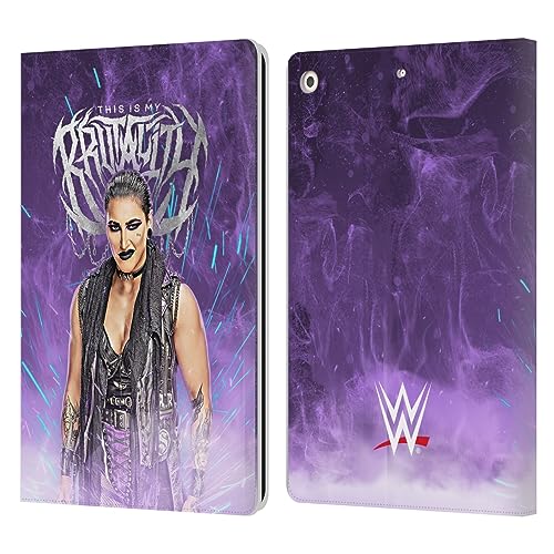 Head Case Designs Officially Licensed WWE This is My Brutality Rhea Ripley Leather Wallet Case Compatible with Apple iPad 10.2 2019/2020/2021