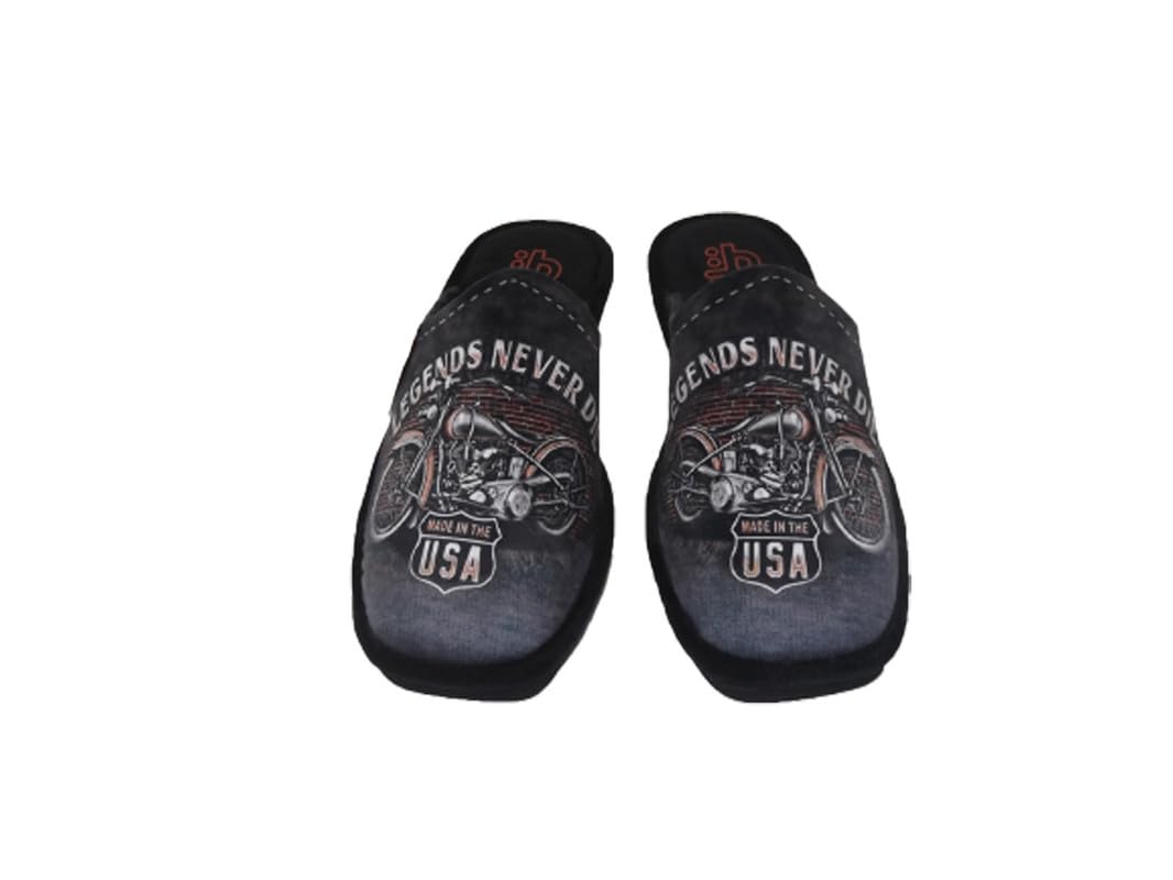 Zapatillas de Estar por casa Hombre/Puntera Abierta/Dibujo Skyline/Empeine : Lona/Suela : Eva Microporoso (Muy Ligeras) Tallas Desde 39 al 51/Talla