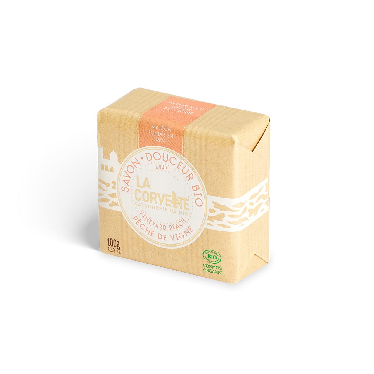 La Corvette Gentle Soap Organic Vineyard Peach 100g