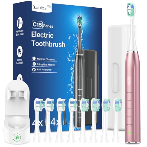 Elektrische Zahnbürste Schallzahnbürste für Erwachsene - Whitening Ultraschall Zahnbürsten...