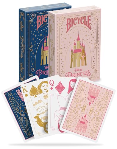 Image of Bicycle Disney Princess Inspired Playing Cards Pink or Blue Playing Cards (Packaging May Vary)