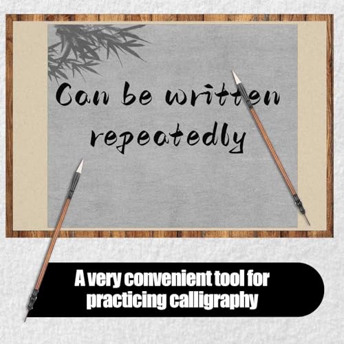 8 PCS Water Drawing Writing Cloth Reusable Chinese Calligraphy Set with 2 PCS Writing Brush No Ink Water Writing Cloth Paper Set for Beginners Calligraphy Practicing Tool(17x13Inch)