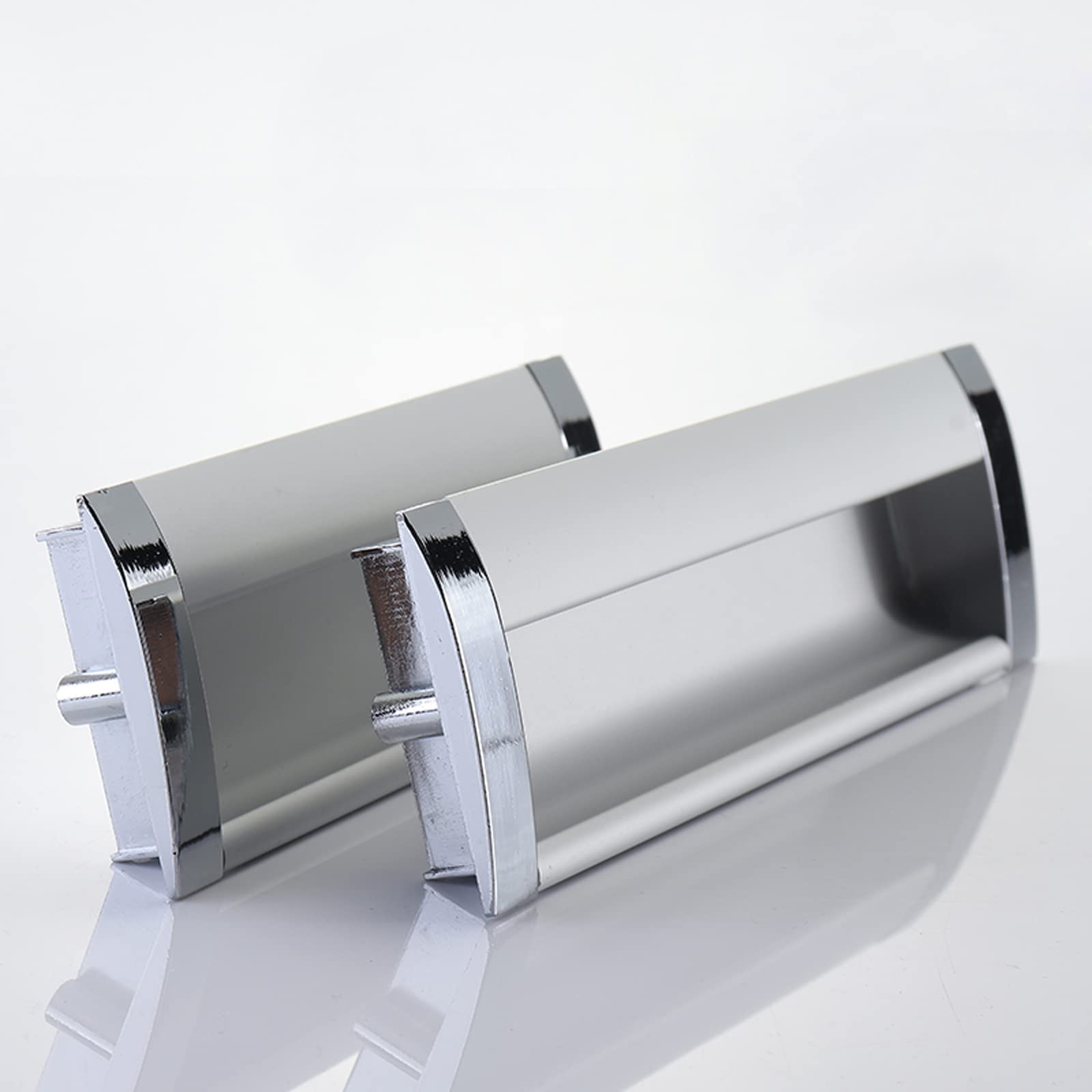 Klamka wpuszczana, 2X, niewidoczne uchwyty do szuflad, profil aluminiowy, szafki stojącej(A1,Hole distance 64mm)