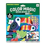 Mudpuppy Rainforest Friends – Color Magic Water Reveal Kit with Illustrations of Rainforest Animals for Children Ages 2 and Up