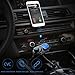 VicTsing Bluetooth FM Transmitter, Wireless in-Car Audio Adapter/w USB Port, Support AUX Input 1.44 Inch Display TF Card Slot - Pure Black