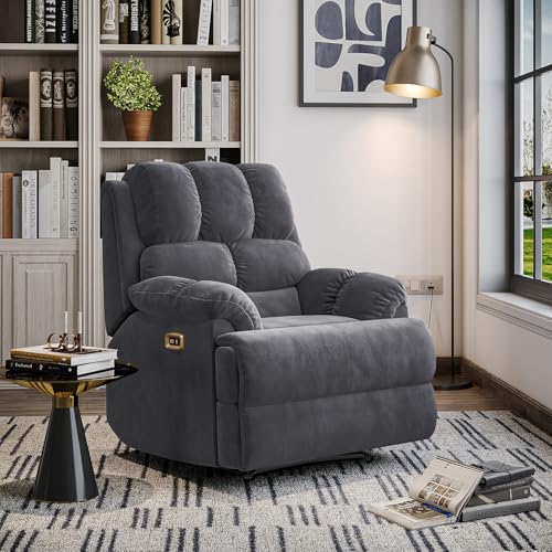 Image of Wakefit Recliner | 3 Year Warranty | Recliner Sofa 1 Seater, XpertGRID Technology, Designed for Supreme Comfort & Relaxation, Easy DIY Assembly, 145 kg Weight Capacity, Electic Virelia (Space Grey)