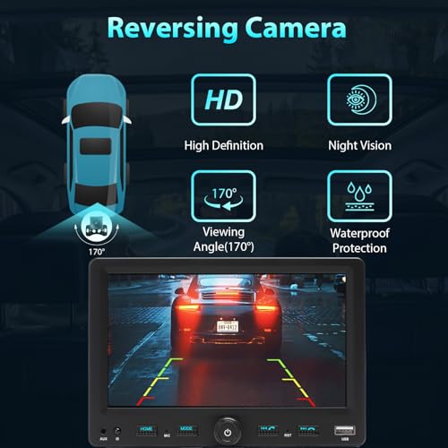 Alondy Single Din Car Stereo Touchscreen (7" Adjustable) Compatible with Apple CarPlay [Wireless] Android Auto Car Radio Bluetooth Type-C USB (3A Fast Charge) Backup Camera - Image 5