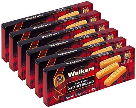 Walker's Shortbread Fingers, Pure Butter Shortbread Cookies, 5.3 Oz (Pack of 6)