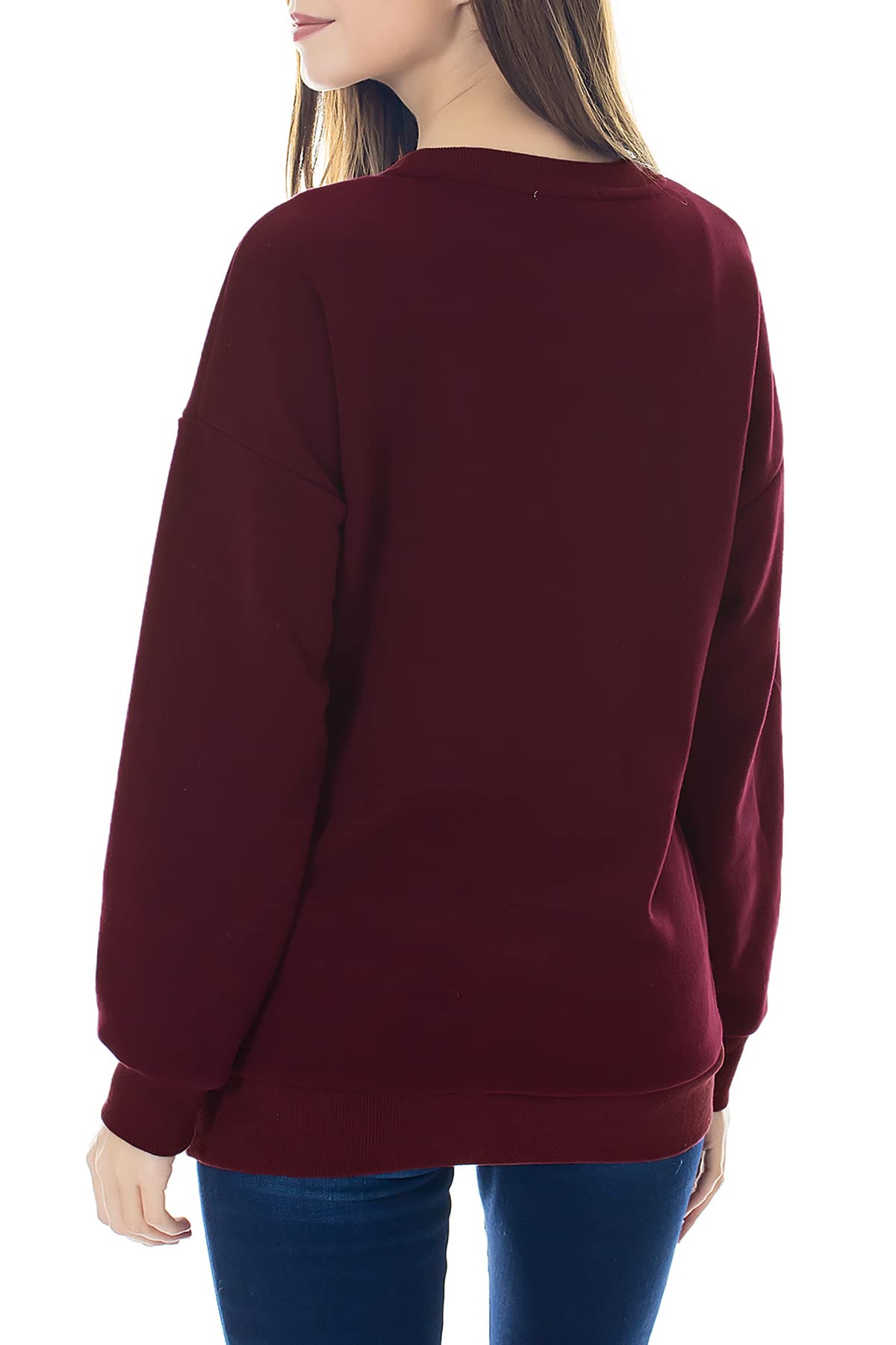 Smallshow Pflege Sweatshirt Langarm T-Shirt Bluse Stillen Pullover Tops Stillshirt Wine L