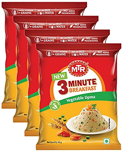 MTR Vegetable Upma, 60g (Buy 2 Get 2, 4 Pieces) Promo Pack