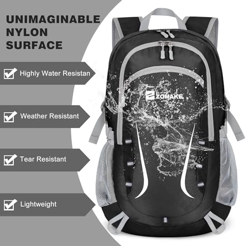 Image of ZOMAKE Lightweight Packable Backpack 35L, Foldable Backpacks Water Resistant Collapsible Light Daypack for Hiking(Black)