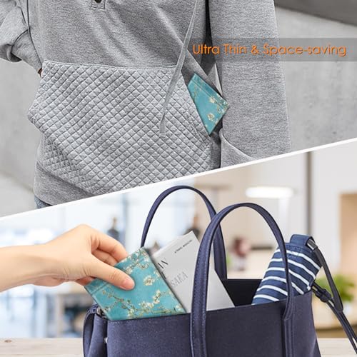 Image of FINTIE Soft Eyeglasses Case with Cleaning Cloth, Portable Squeeze Top Vegan Leather Glasses Pouch, Sunglasses Eyewear Bag