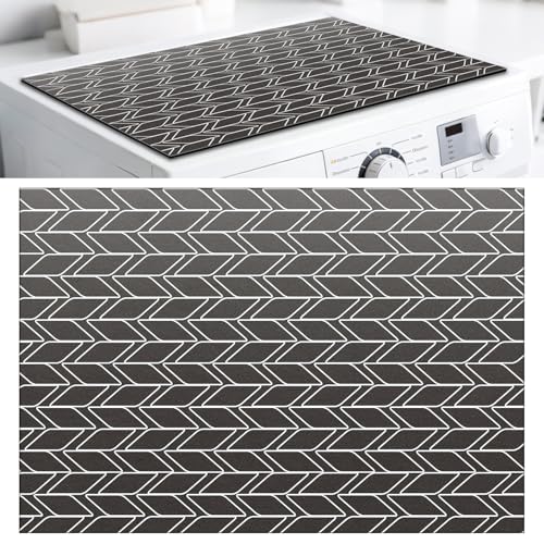 26 x 18 Non-Slip Waterproof Dryer & Washer Top Protector Mat Dust-Proof Quick-Drying Machine Cover for Laundry & Kitchen (Classic Style) (1Pack)