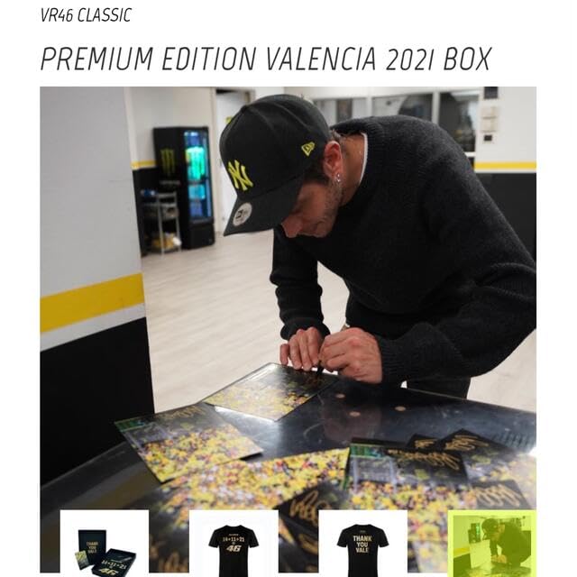 Amazon.co.jp: VR46 V.ロッシ選手 プレミアム 限定tシャツbox 直筆 