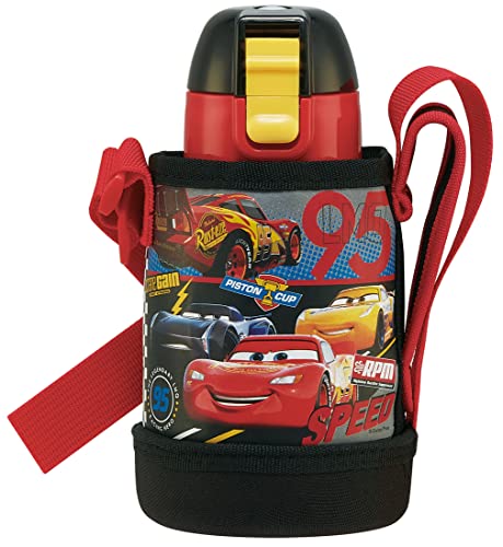 スケーター(Skater) 子供用 ステンレス 水筒 直飲み 400m カーズ 子供に優しい軽量タイプ 男の子 専用カバー付き 保冷専用 ディズニー 広口タイプ waterbottle スポーツボトル かわいい キッズ 子供 こども 水瓶 KSTCH4-A