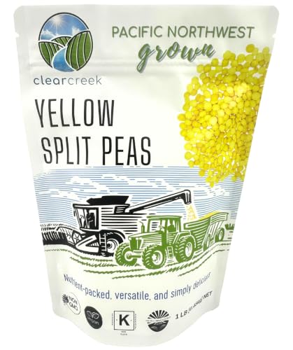 CLEAR CREEK Certified Glyphosate Residue Free Yellow Split Peas | 1 lb | Non-GMO | Kosher | Vegan