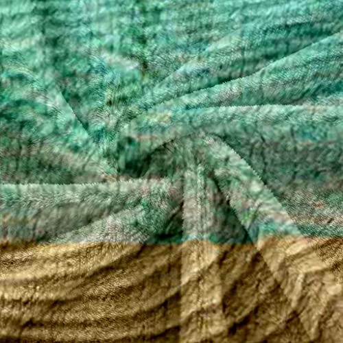 Couverture flanelle effet mer en impression 3D pour un lit doux - 5