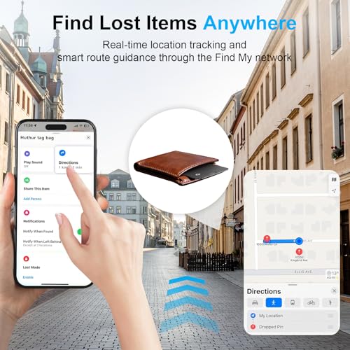 Image of 2-Pack Wallet Air Tracker Tag Compatible with Apple Find My (iOS Only), Card 0.06in Bluetooth Tracker for Wallets, Luggage, Passport, Wireless Charging, Anti-Loss Card Locator