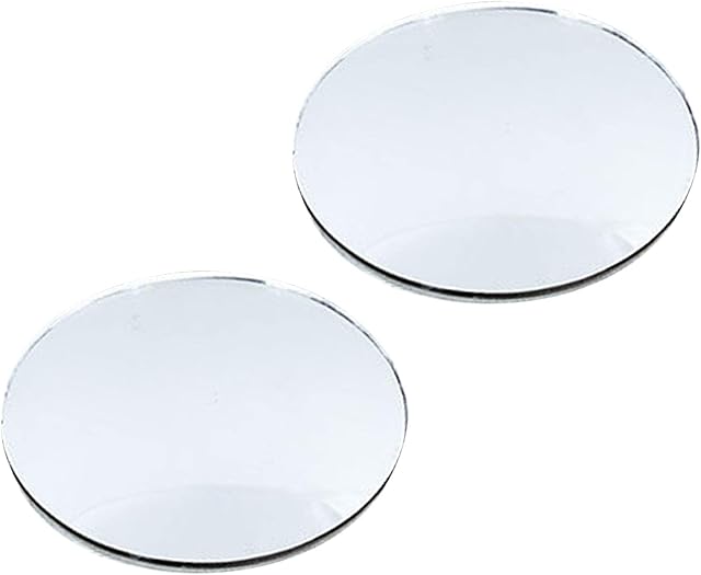 sanzhi Blind Spot Car Mirror - Glass Round Convex Rear View Mirror - Frameless Design Adjustable Car Door Mirrors with Wide Angle for Car Truck, 2 Pack