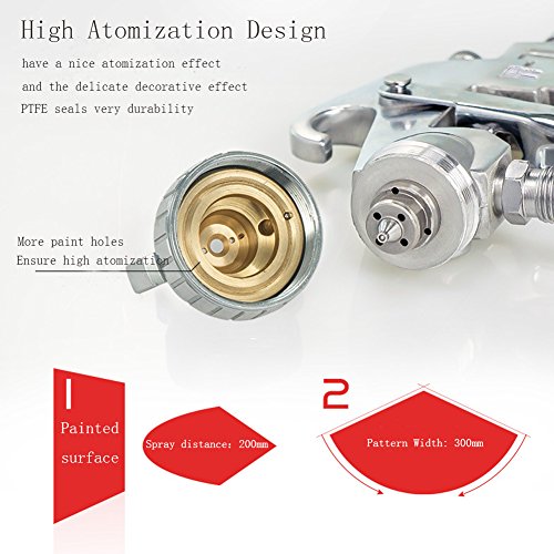 Image of Ouya R71P Spray Gun Pressure Feed for Finish Nozzle Size 1.3mm Paint Sprayer