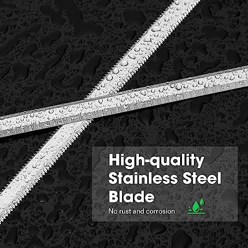 Image of VIVOSUN 2 Pack 19 inch Spin Cut Bud Leaf Bowl Trimmer Replacement Stainless Steel Cutting Blade - 1 Four-Edged Straight Blade & 1 Serrated Blade