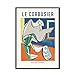 Stroz Firenze Palazzo Le Corbusier Poster e Stampe Poster Wall Art Canvas Room Arredamento per la casa Dipinto senza cornice D 40x60cm