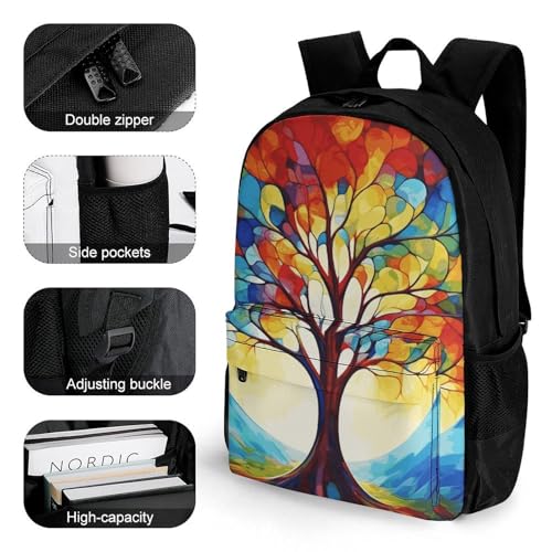 Mochila colorida Tree Of Life para senderismo y viaje miniatura 3