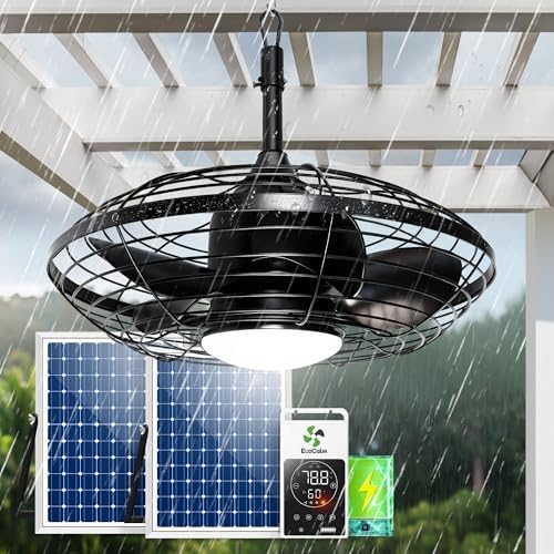 Solar Powered Ceiling Fan For Gazebo