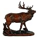 StealStreet PWE-142 Ss-Ug-Pwe-142, 6" Majestic Elk cherry Faux Wood Decorative Figurine, Burgundy