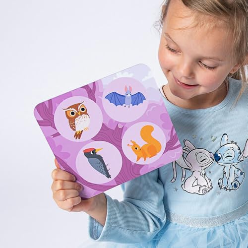 KUKIKUK Lotto Spiel Tierische Kuschelplätze – Lernspiel für Kinder ab 2 Jahren – Fördert Merkfähigkeit, Sprache & soziales Spiel – Große Karten für kleine Hände – Liebevolles Geschenk für Tierfreunde