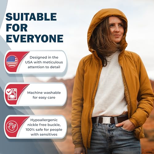 No Show Invisible Elastic Belts for Women & Men 1.5" adjustable Non Slip Fits waist upto 50 Inch. Designed in USA.2