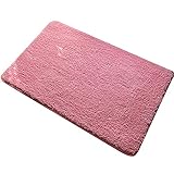 GHGMM Teppich Fußmatten, Einfach Haushalt rutschfest Wasseraufnahme weich Türmatte, Passend für Küche Wohnzimmer Schlafzimmer Badezimmer, anpassbar,pink,60 * 90cm