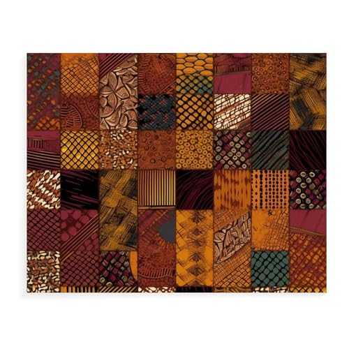 Peinture par numéro style africain avec cadre 50x40 cm pour débutant