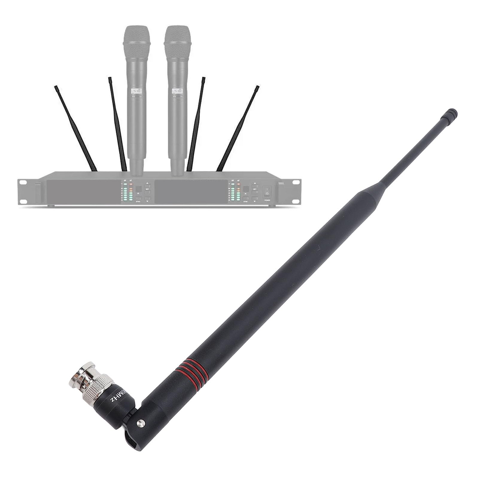 Antena Odbiorcza Mikrofonu Bezprzewodowego, 640–690 MHz BNC Antena Odbiorcza Mikrofonu Bezprzewodowego Zamiennik Anteny Interfejsu dla SLX24 BETA58A SLX4