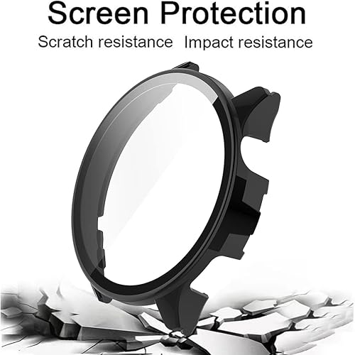 Miniatura 3 de Accdeny Paquete de 2 Funda con protector de pantalla de vidrio templado compatible con xiaomi Watch S1 Pro, dureza 9H de 360, funda protectora