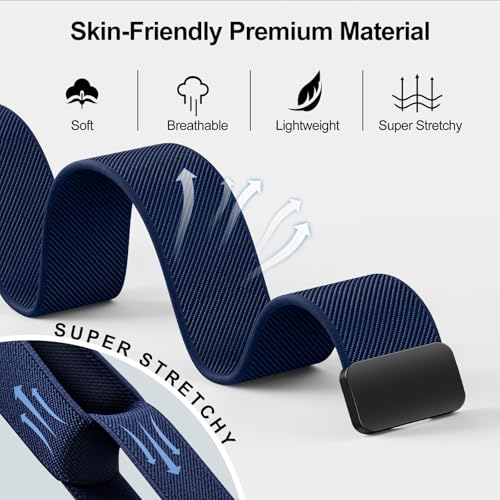Image of Stretchy Magnetic Band for Samsung Galaxy Watch 9 8 40mm 44mm /Classic 46mm | Elastic Fabric, Nylon Sport Strap Replacement Wristbands No Gap for Samsung Galaxy Watch 8 9 Band 40mm 44mm /8 Classic 46mm