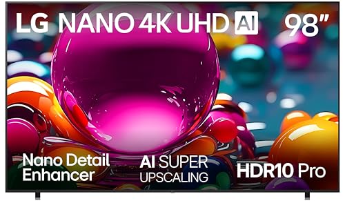 Image of LG 98-Inch Class Nano AI 4K NU85 Series Smart TV w /AI Sound Pro, HDR10, AI 4K Super Upscaling, Filmmaker Mode, Wow Orchestra, Compatible with Alexa (98NU850BPUB, 2026)