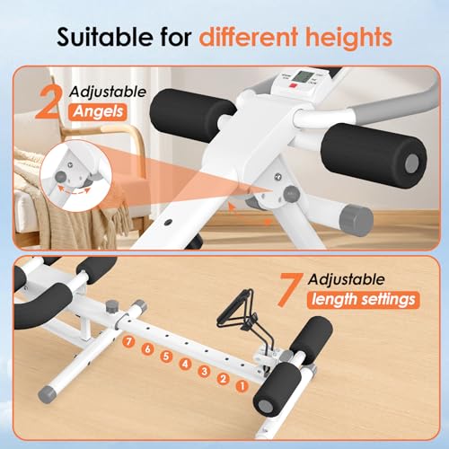 Image of Foldable Ab Machine, 5-in-1 Adjustable Ab Trainer for Home Gym, Full-Body Core Workout Equipment
