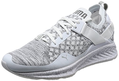 PUMA(プーマ) Men's Ignite Evoknit Low Hyper, Puma White-Quarry-Quiet SHAD, 28.0 cm