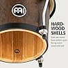Meinl Percussion Bongos Headliner Wood - 2 hand drums with 6.75 and 8 inches - including tuning key - Siam Oak, Black (HB100VWB-M) #2