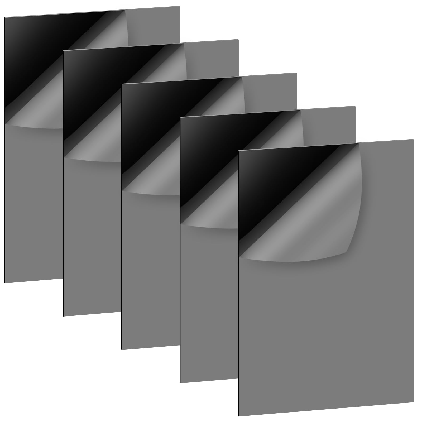 5 Plaques Acrylique Noires 20x30cm 2mm - Feuilles Plastique Protection Cadres DIY - Incassable