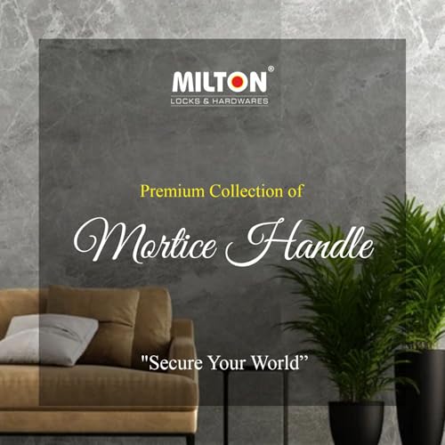 Image of Milton Iron 8 Inch Mortise Lock Set with Lock Handle, Black, MHI-584