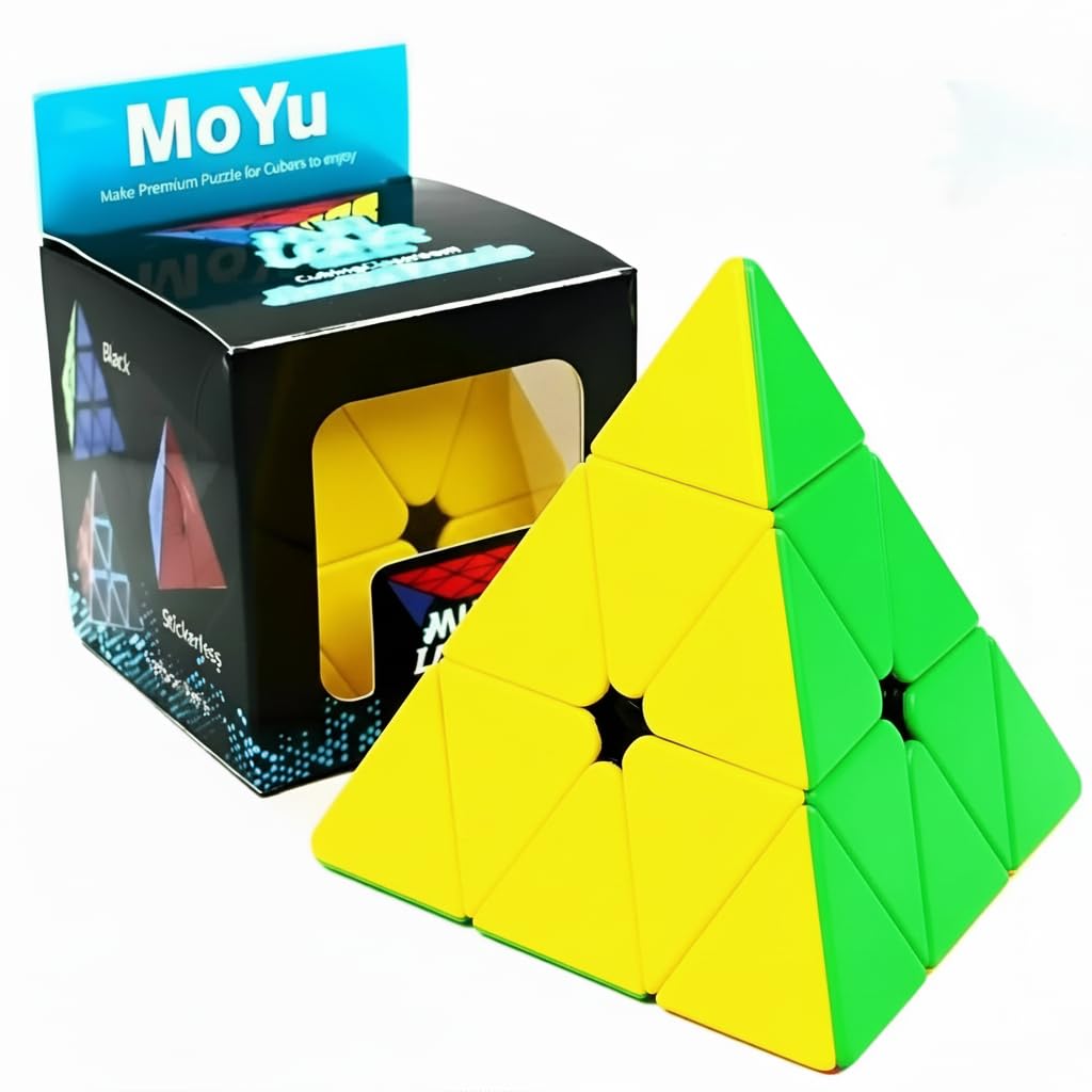 MoYu Megaminx 3D Speed Cube, Stickerless Dodecahedron Puzzle Cube, 72mm, Smooth Turning ABS Brain Teaser Toy for Kids and Adults (Pyramid)-image-33