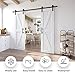 EaseLife 48in x 84in (Double 24in×84in Door) Barn Door with 8FT Sliding Door Hardware & Handle Included,DIY Assemblely,Easy Install,Water-Proof,Apply to Interior Exterior Rooms,K-Frame,White