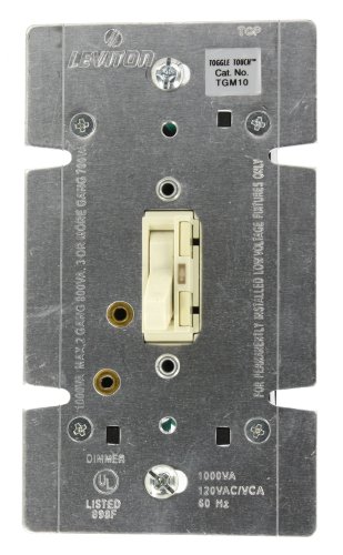 Leviton TGM10-1LA, ToggleTouch Preset Digital 1000VA Magnetic Low Voltage Dimmer, Single Pole