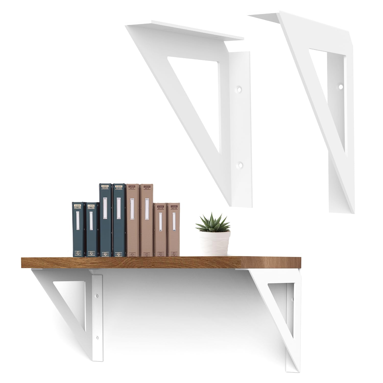 Soportes de estantería de 20 cm, 4 unidades, capacidad de carga de hasta 70 kg, para montaje en pared, para taller, garaje y oficina en casa