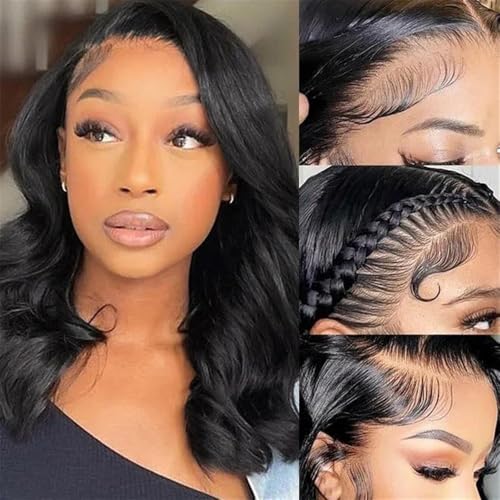 Peluca de cabello humano prearrancada con encaje frontal invisible y efecto natural 5